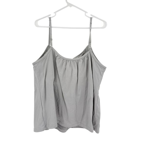 2/$30 LILYBRAS Bralette Top Tank Size XL Gray Built in Bra w/ Bust Pads - Picture 6 of 6